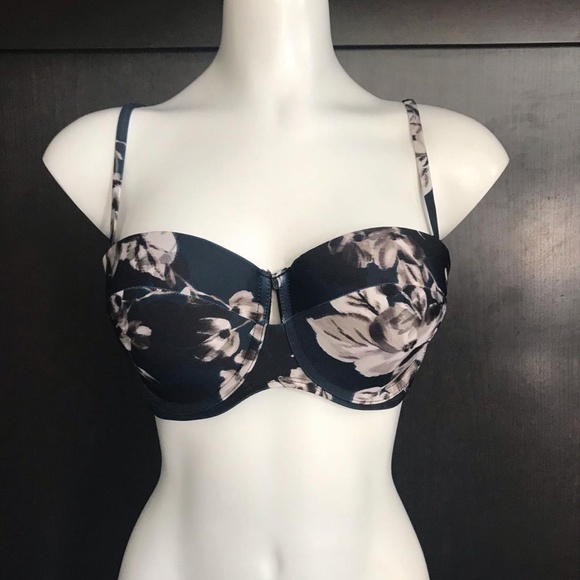 Rachel Roy underwire floral bandeau bikini top - Picture 1 of 3